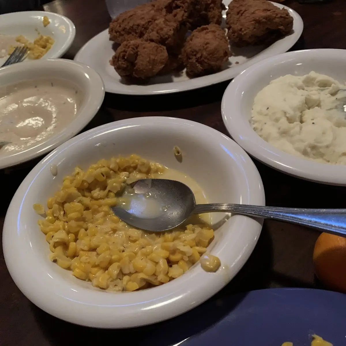 Mashed Potatoes and Corn