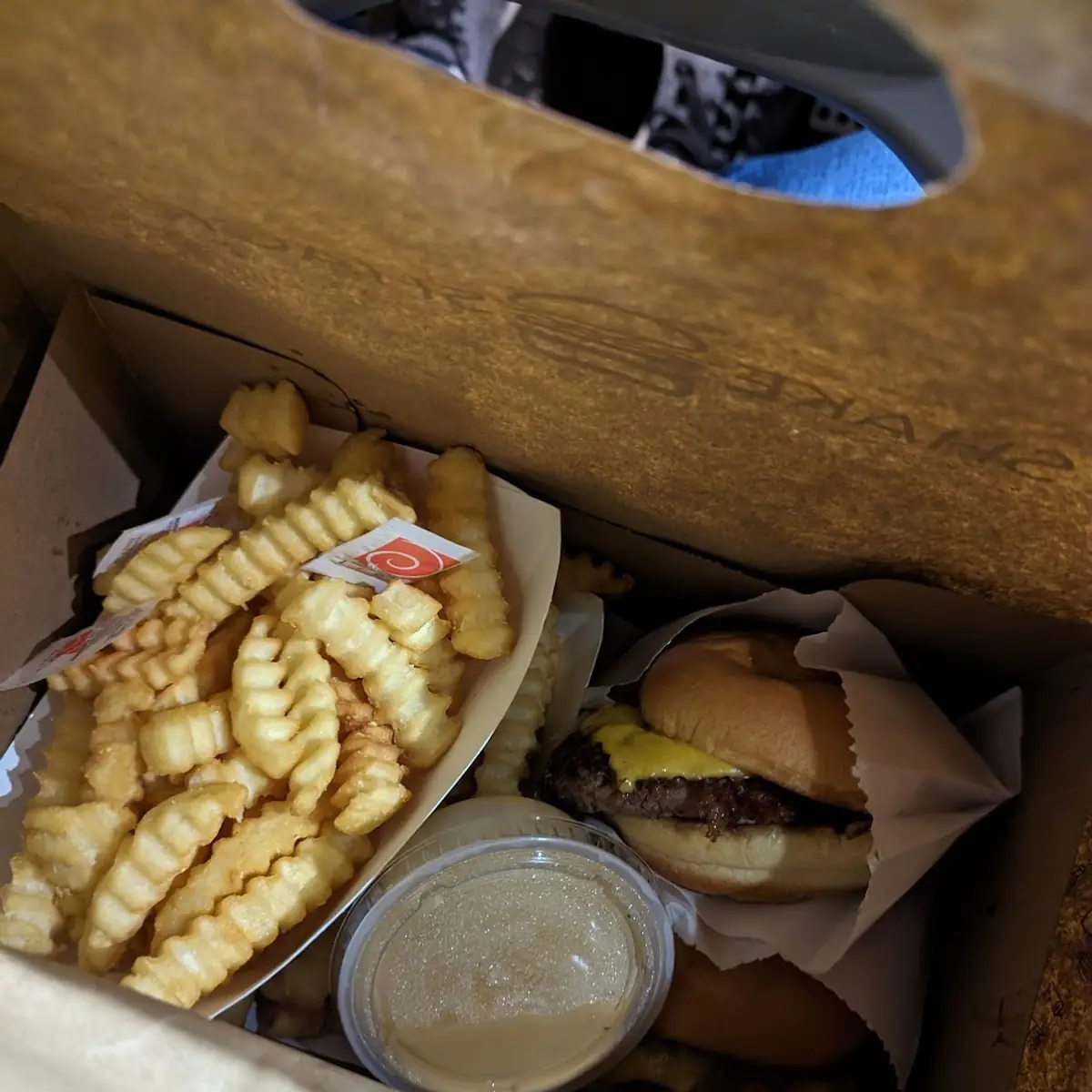 Cheese Burger and Fries