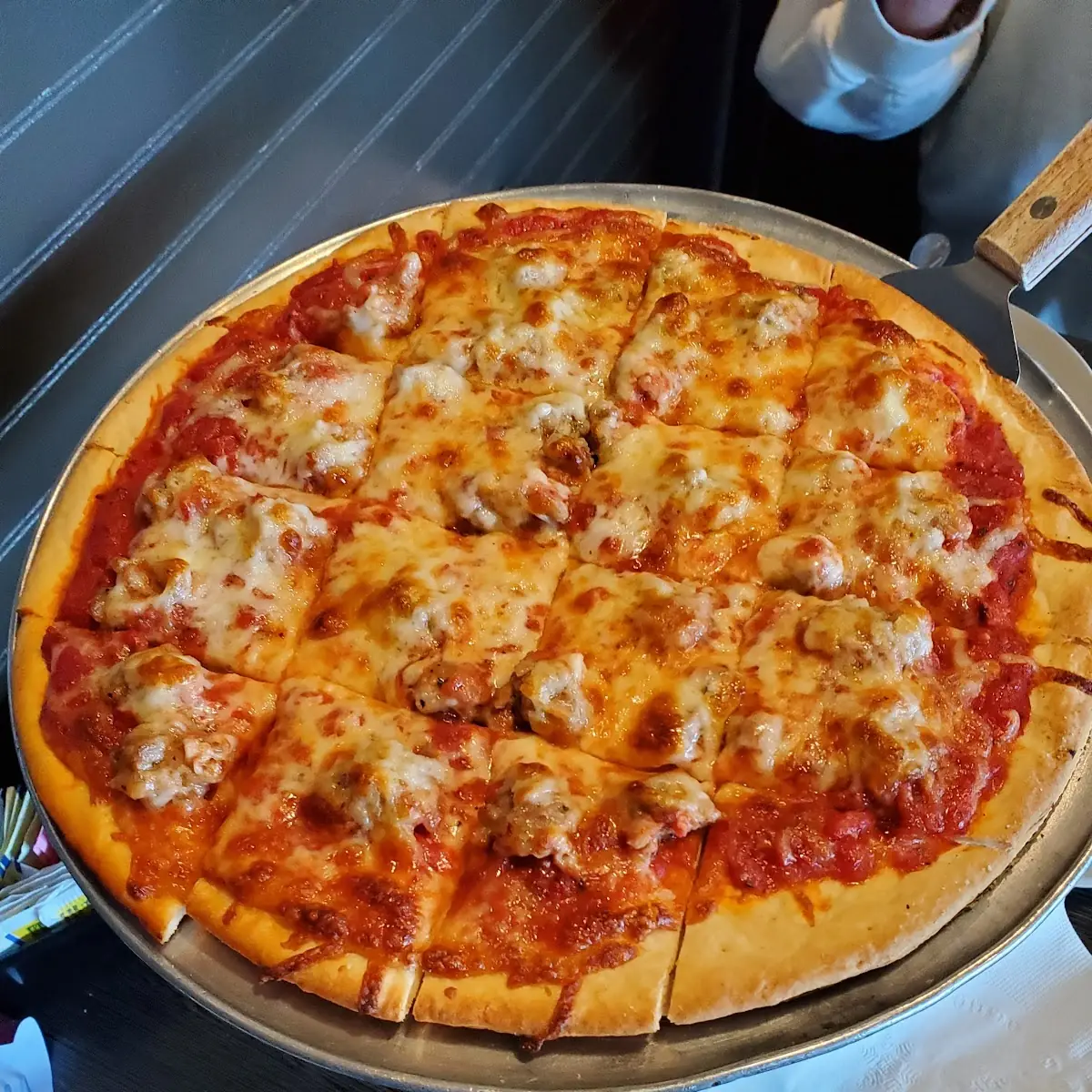 Cheese and Sausage Pizza