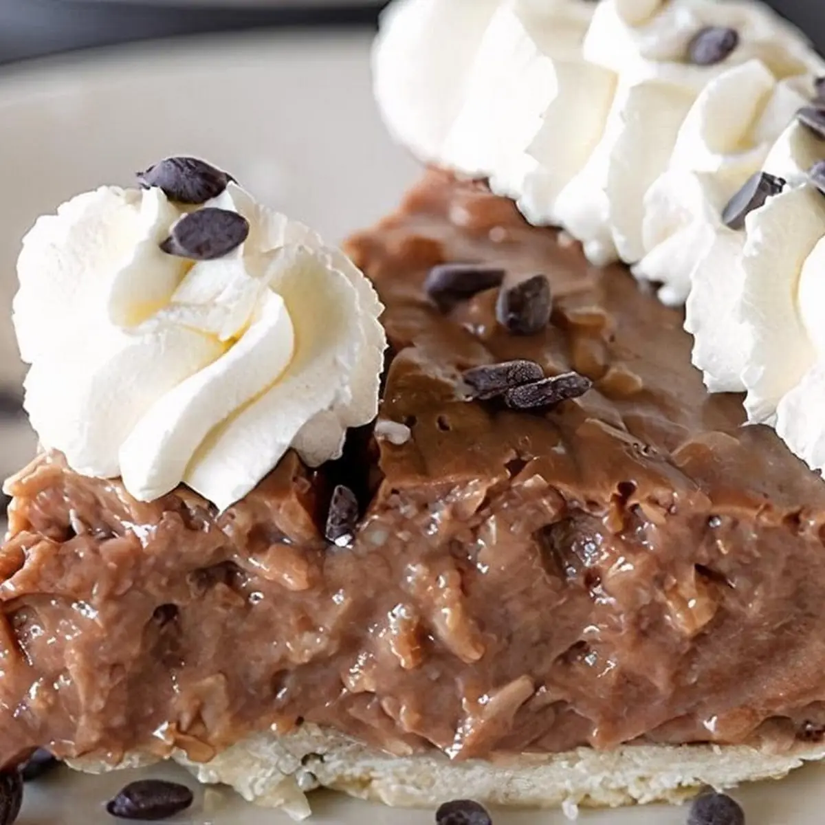 German Chocolate Pie Slice