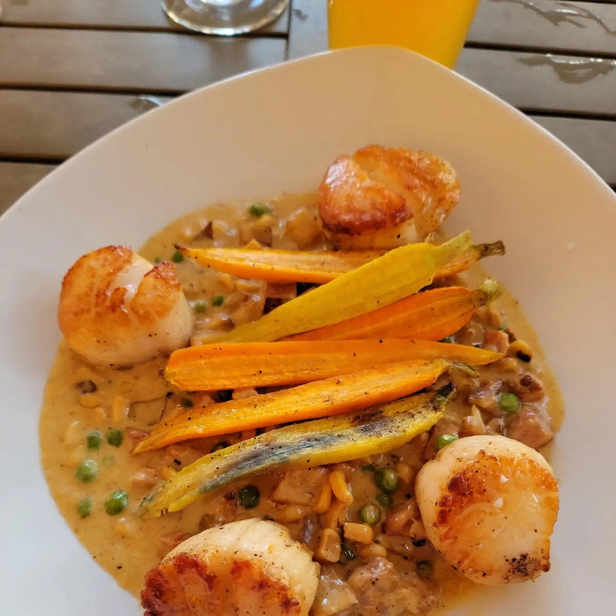 Pan Seared Scallops with Garlic Sauce