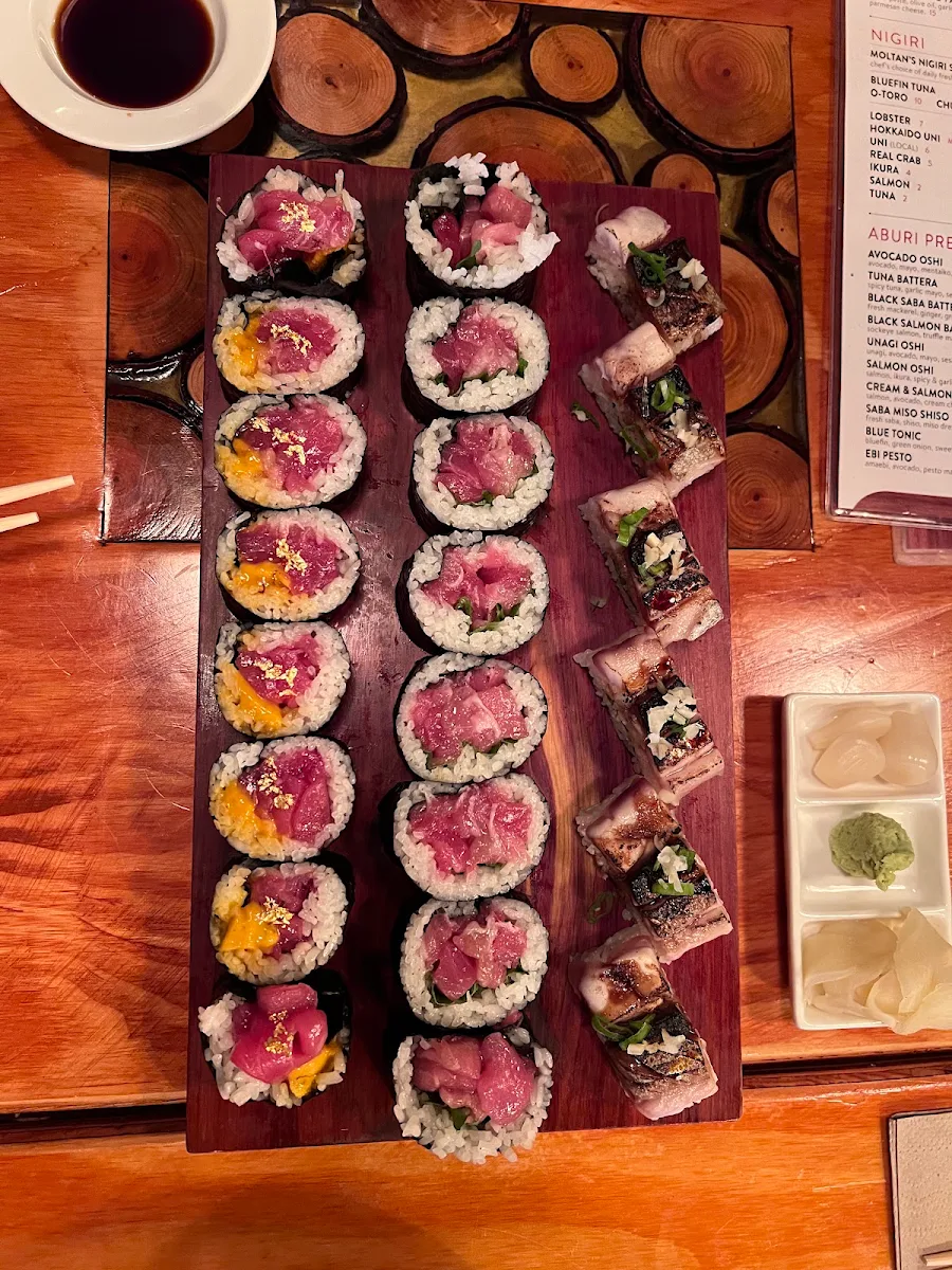 Bluefin Trio Negi Blue Fin Roll