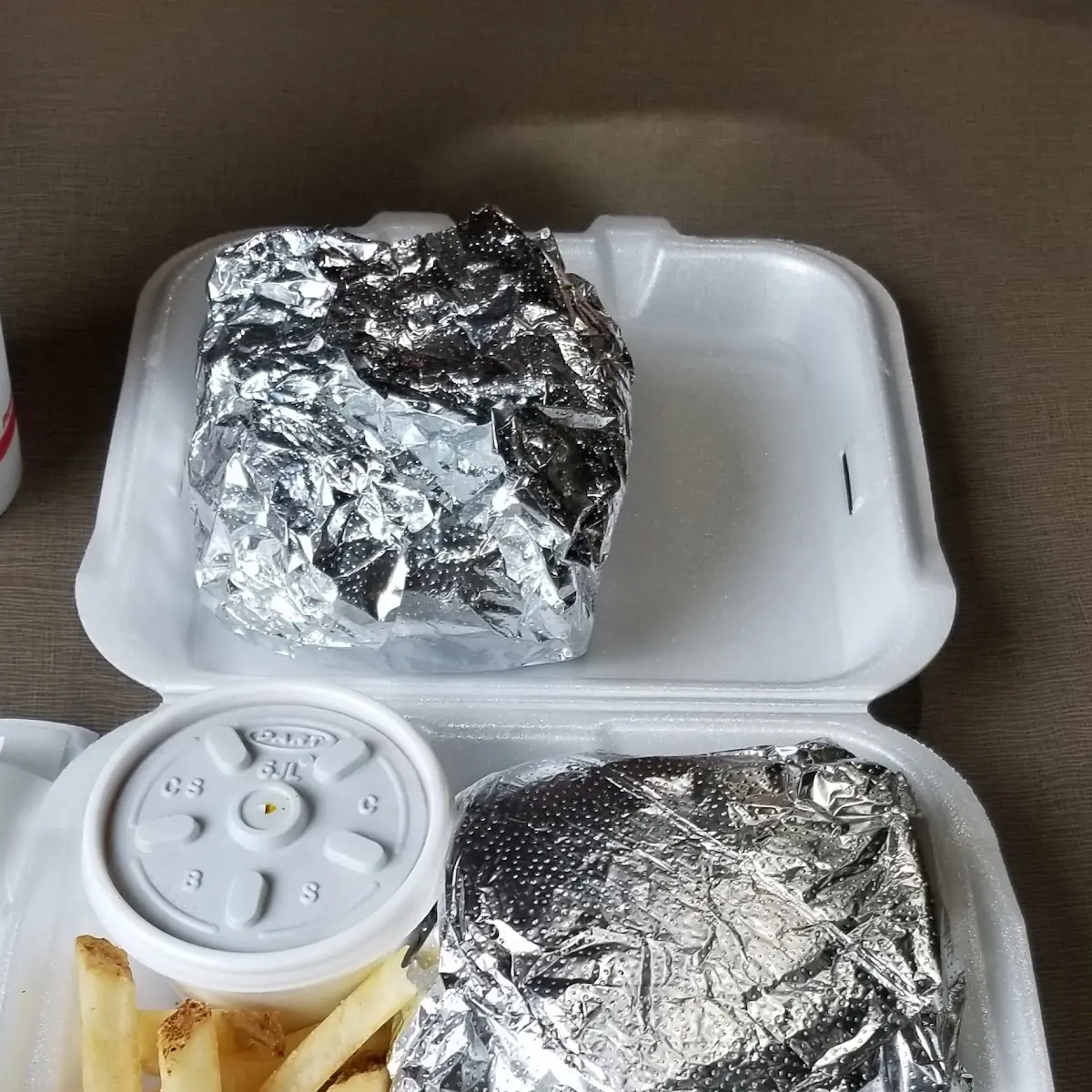 Cheeseburger Tray w Fries & Corn Dog