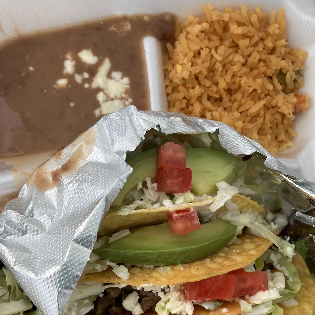 Hard Shell Beef Tacos with Avocado