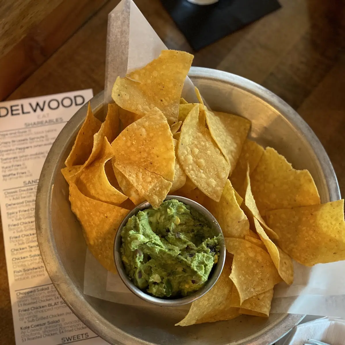 Chips & Guac with Roasted Corn and Black Beans