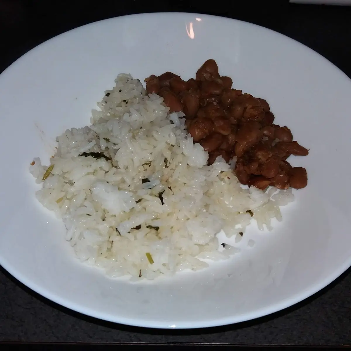 White Rice and Pinto Beans