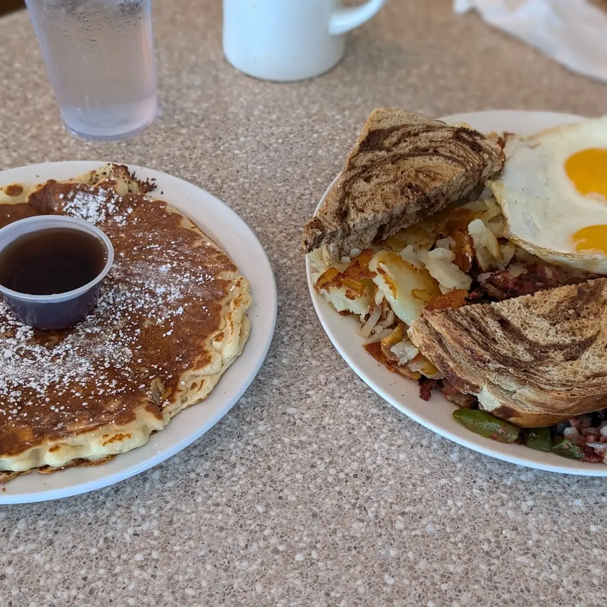 Corned Beef Hash with Eggs and Toast