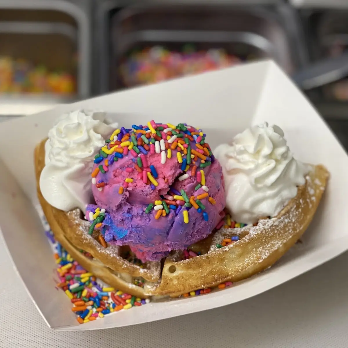 Banana Split Waffle
