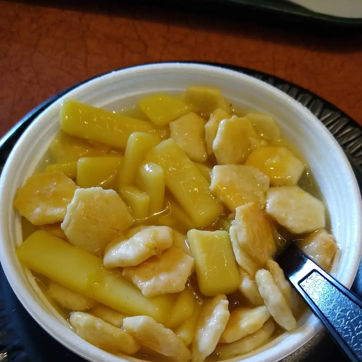 Chicken Noodle Soup with Crackers