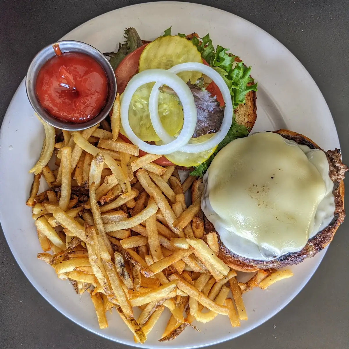 Mushroom Burger with Provolone