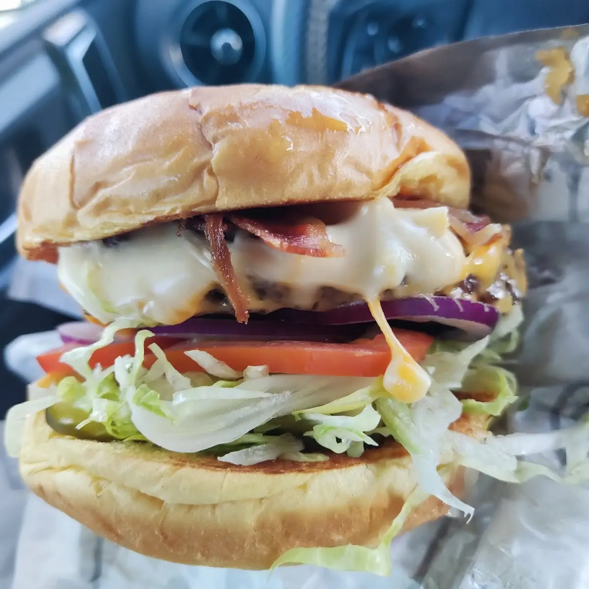 Big Cheesy Bacon Burger