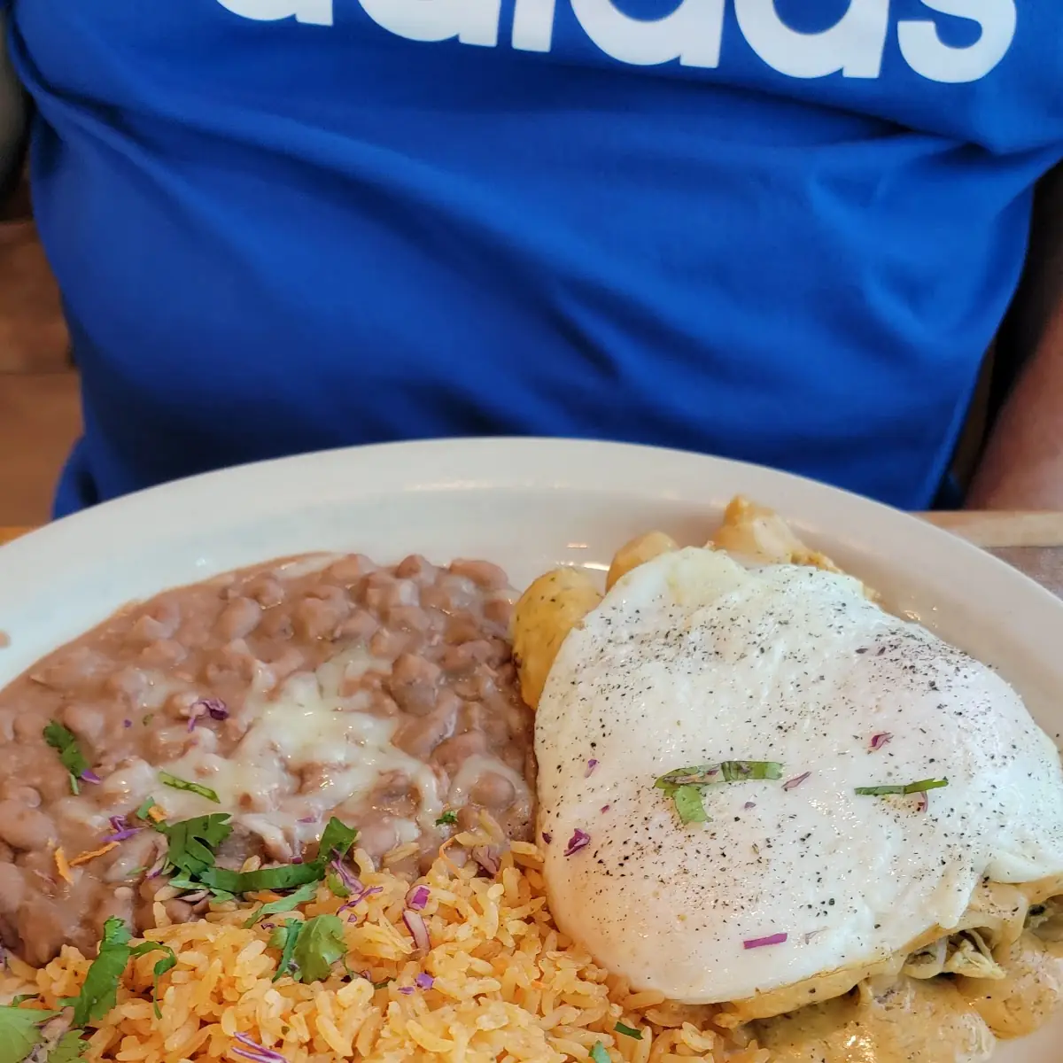 Chili Relleno with Rice Beans