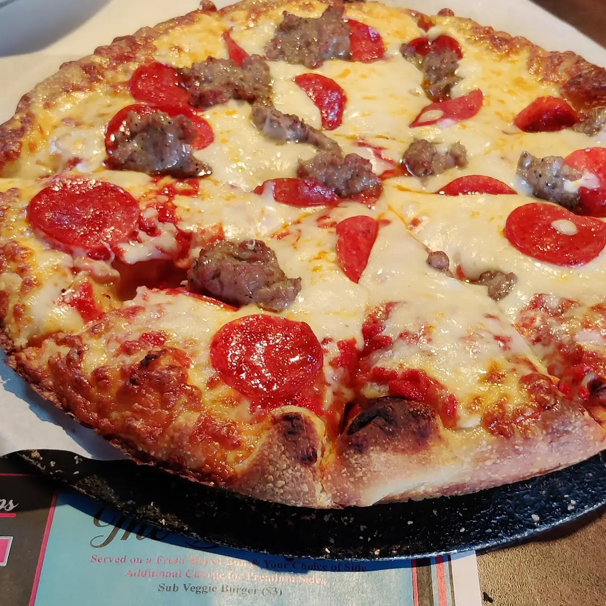 Pepperoni and Sausage Pizza