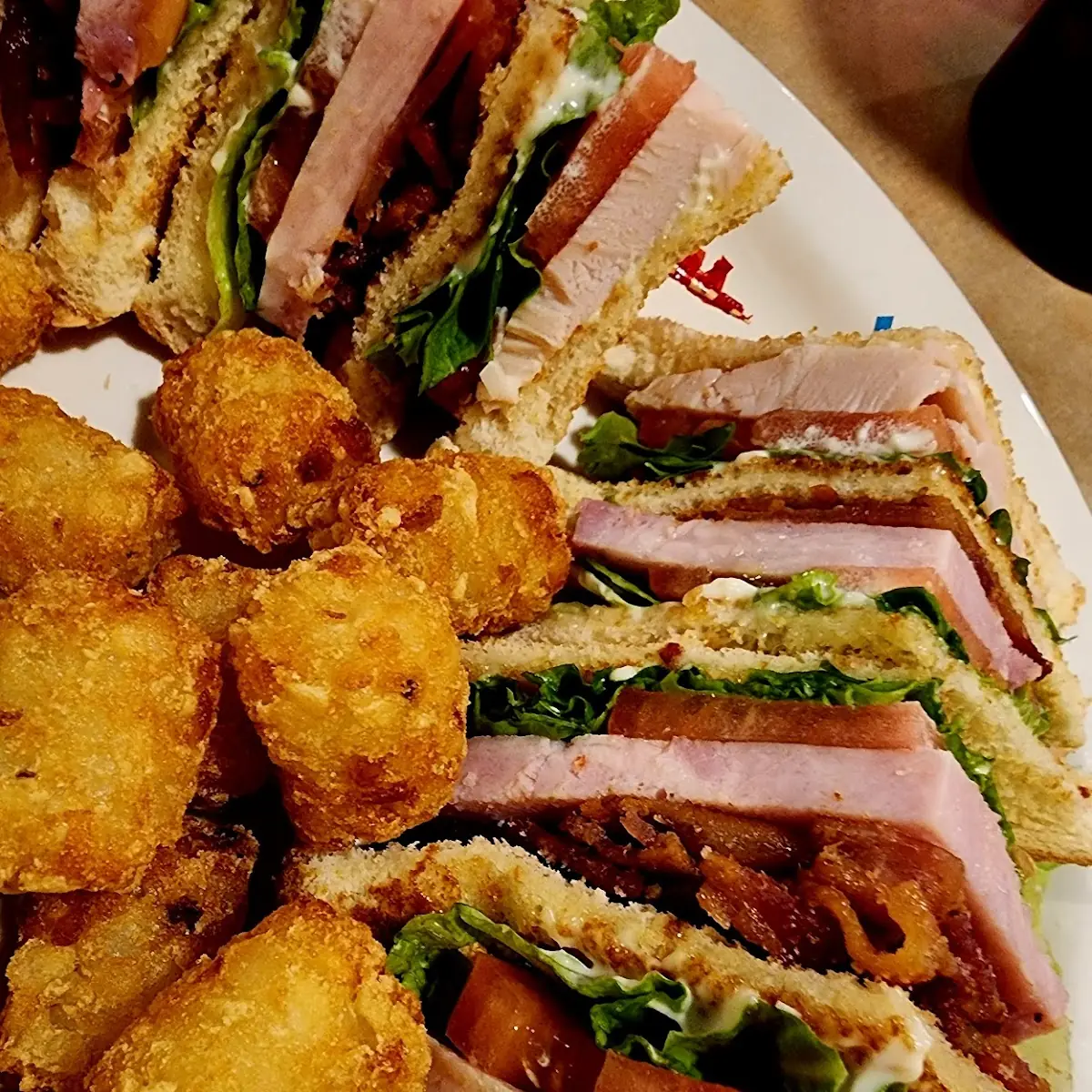 Club Sandwich and Tots