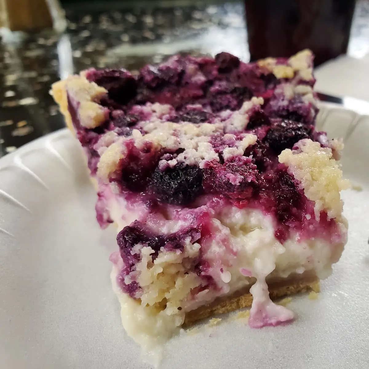 Blueberry Cheesecake Slice