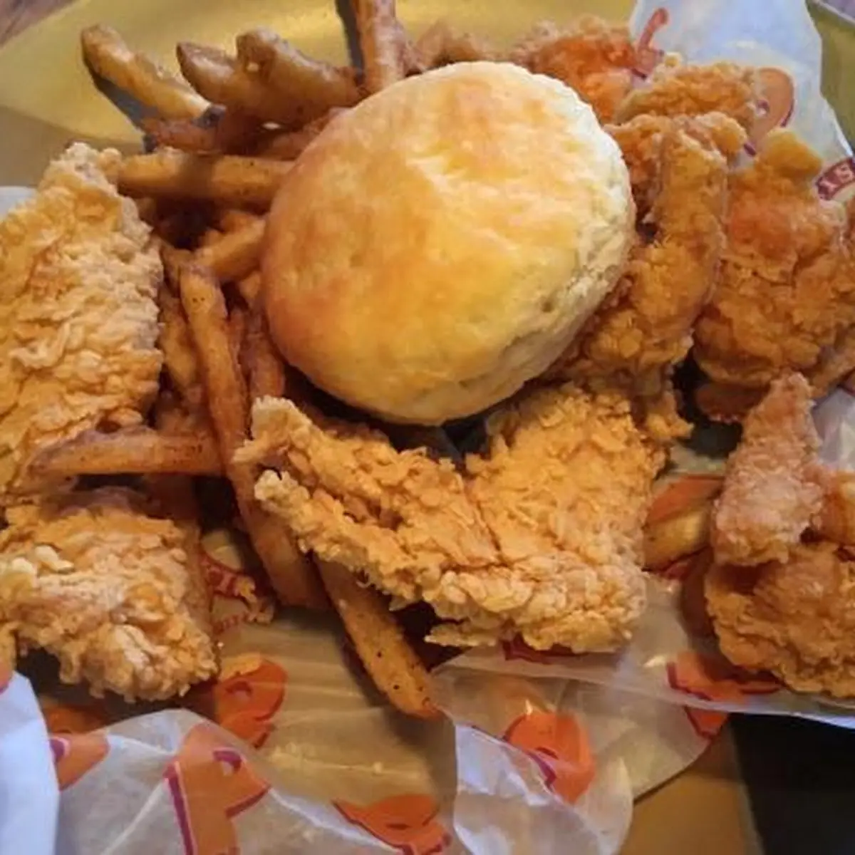 Fried Chicken Biscuits and Fries