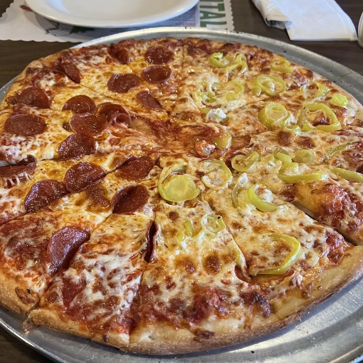 Large Pepperoni Pizza with Pineapple and Sausage
