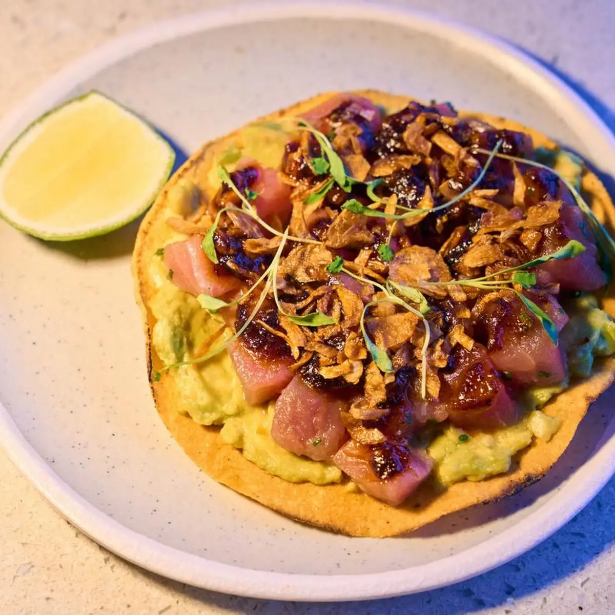 Spicy Tuna Tostada
