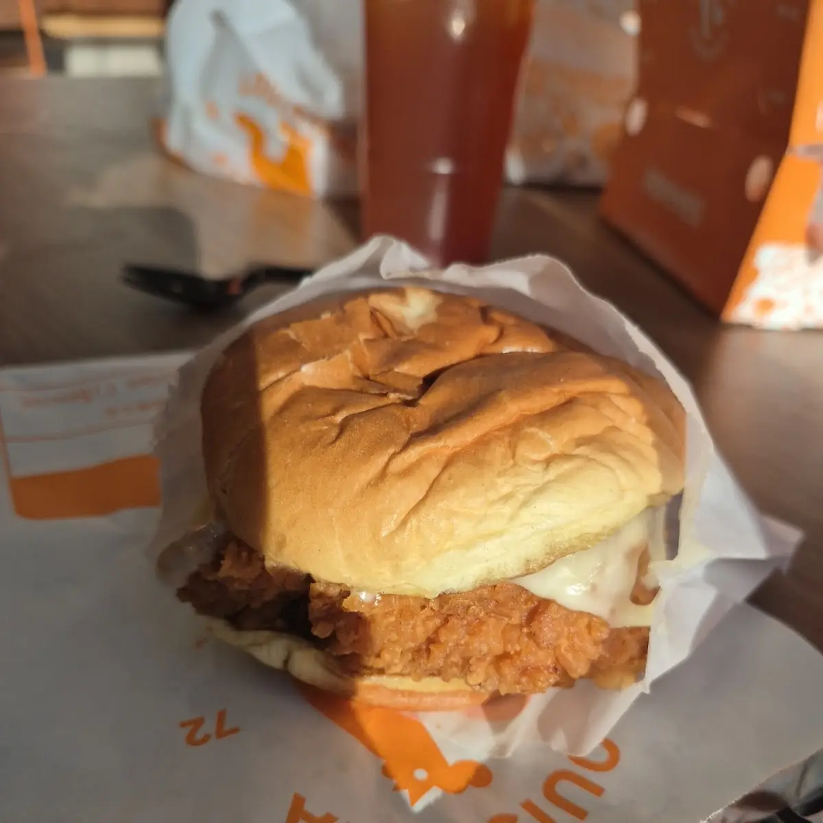 Bacon and Cheese Fried Chicken Sandwich