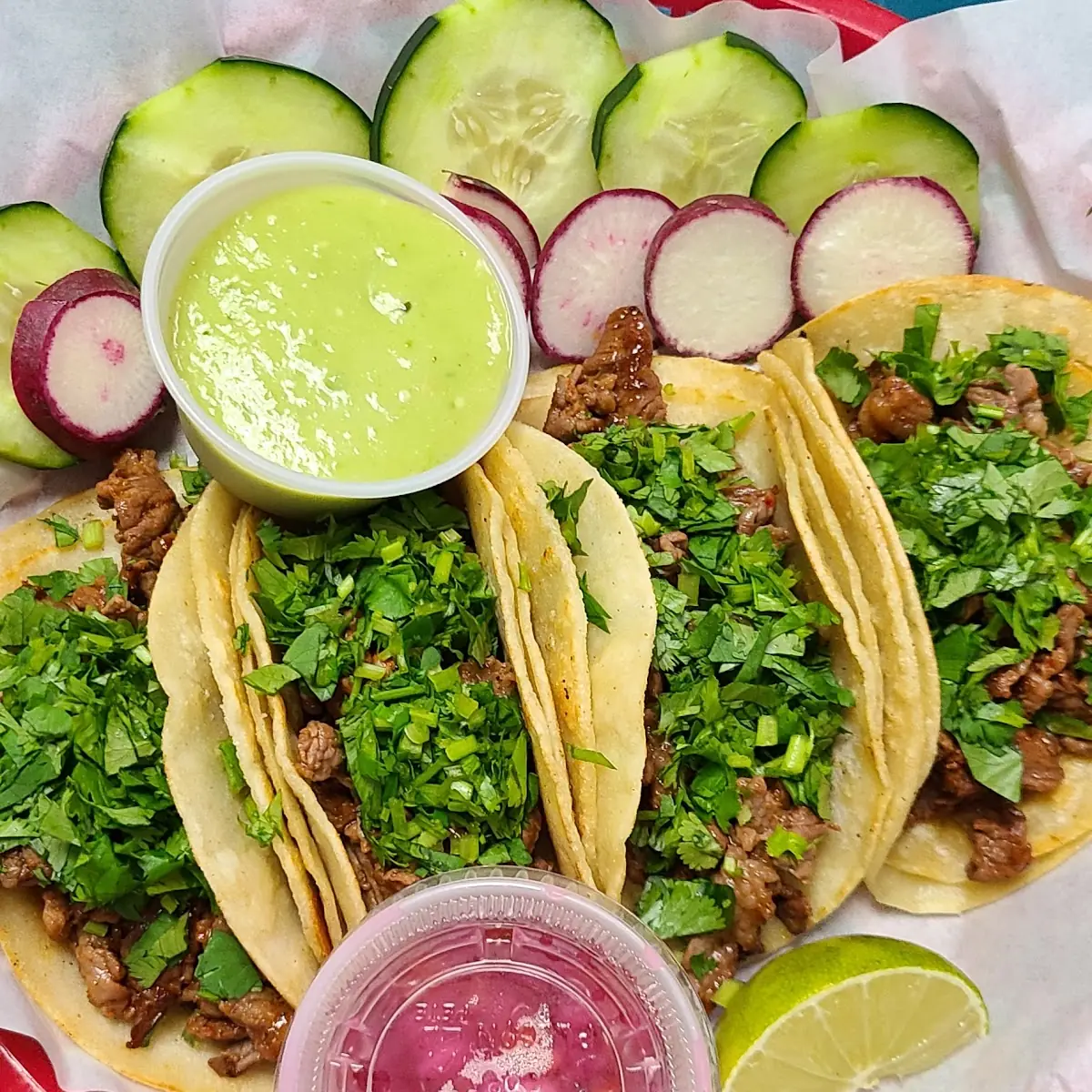 Tacos de Carne Asada Y Al Pastor