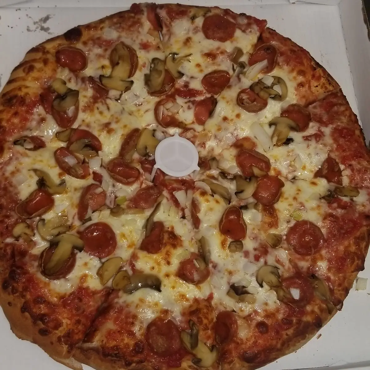 Pepperoni and Mushroom Pizza