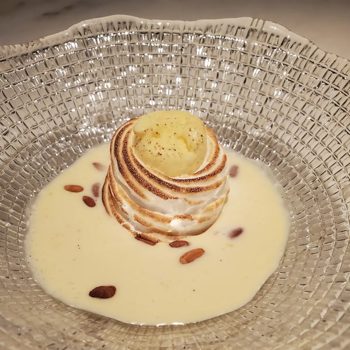 Baked Alaska Salted Egg Ice Cream Pine Nuts