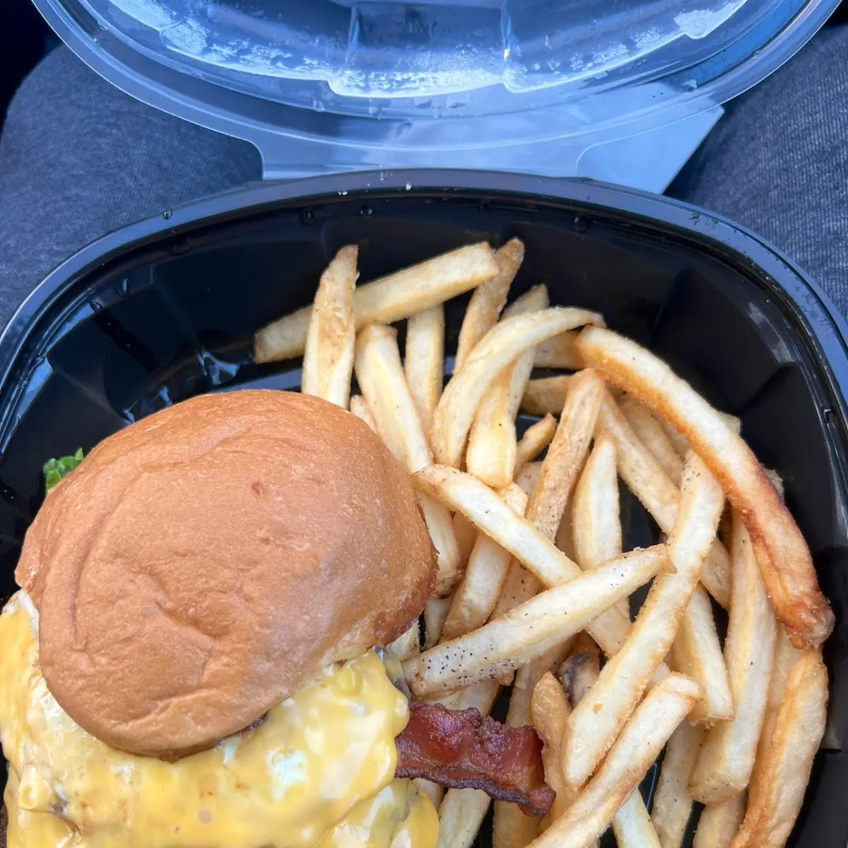 Bacon Egg and Cheese Burger