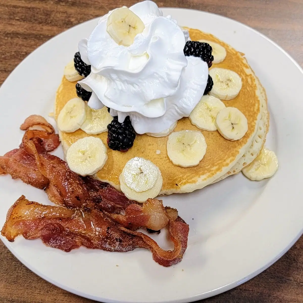 Pancakes with Bacon Ham or Sausage