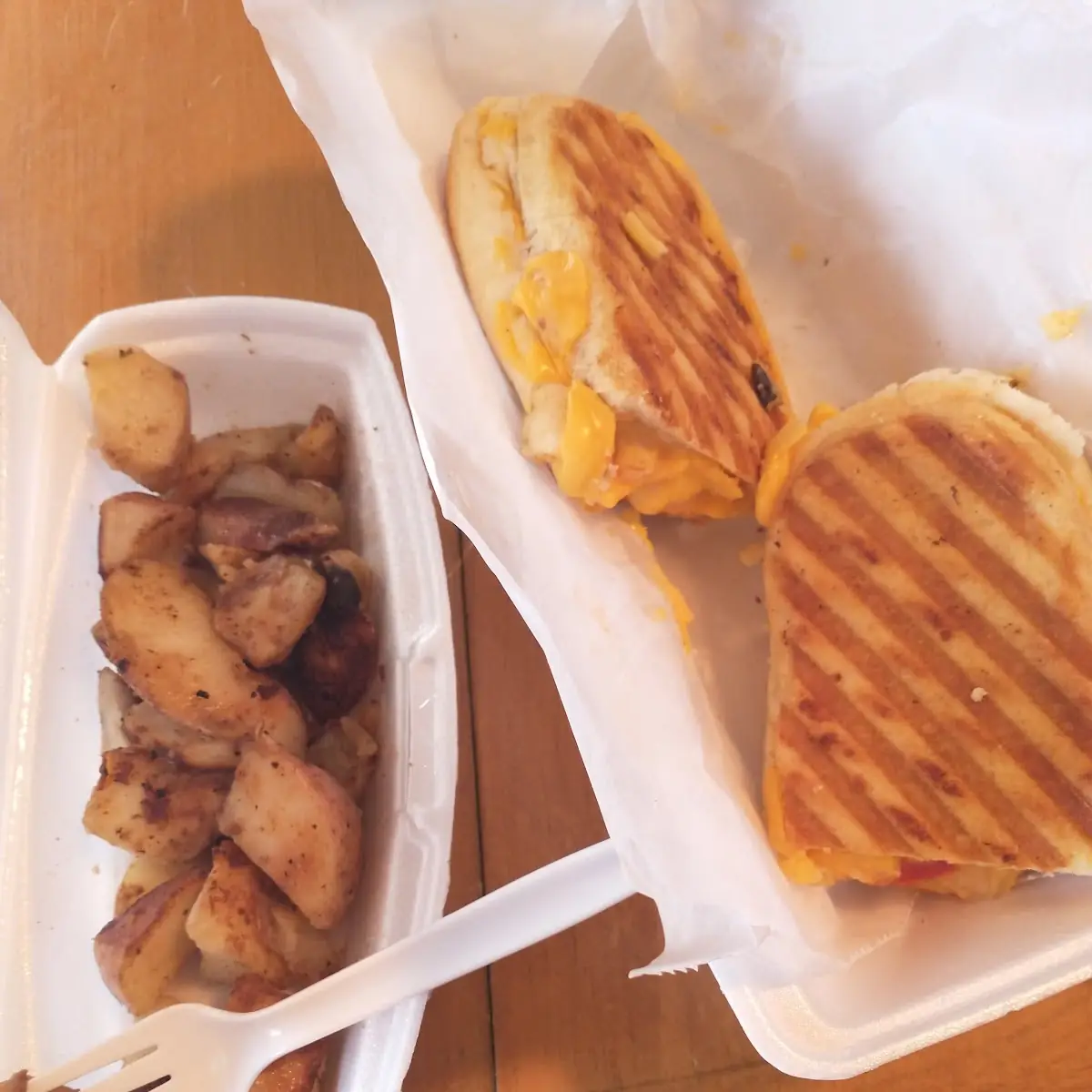 Ultimate Grilled Cheese with Home Fries