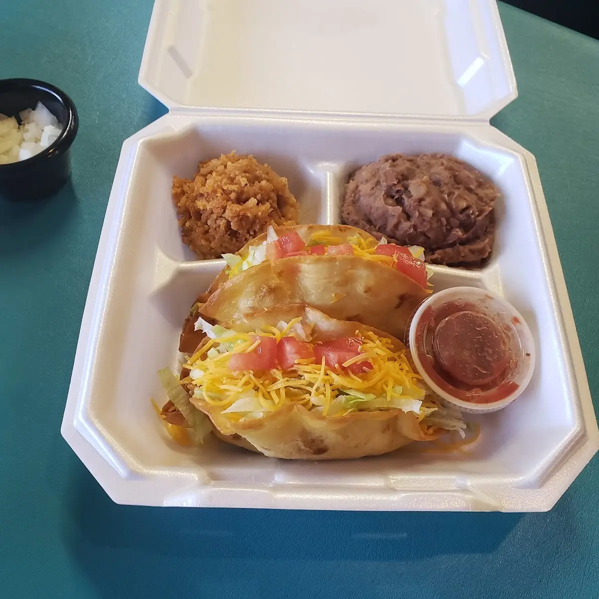 Chicken Tacos Rice and Beans