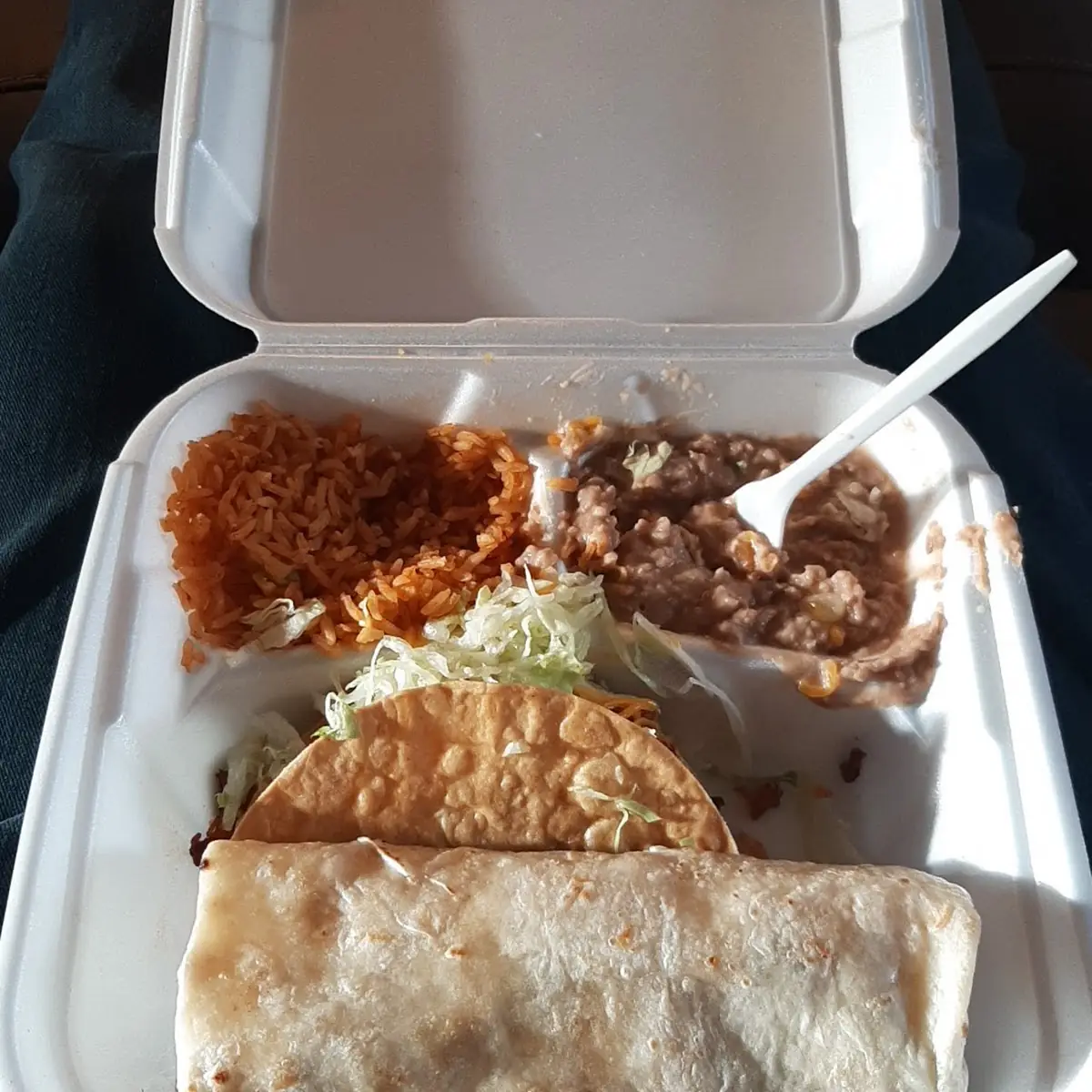 Chicken Burrito Taco Combo