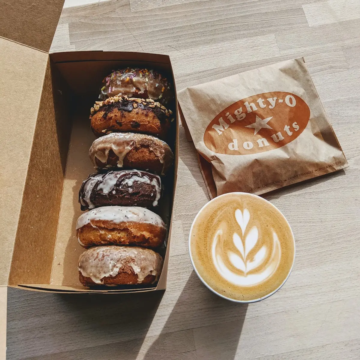 Latte & Half Dozen Donuts