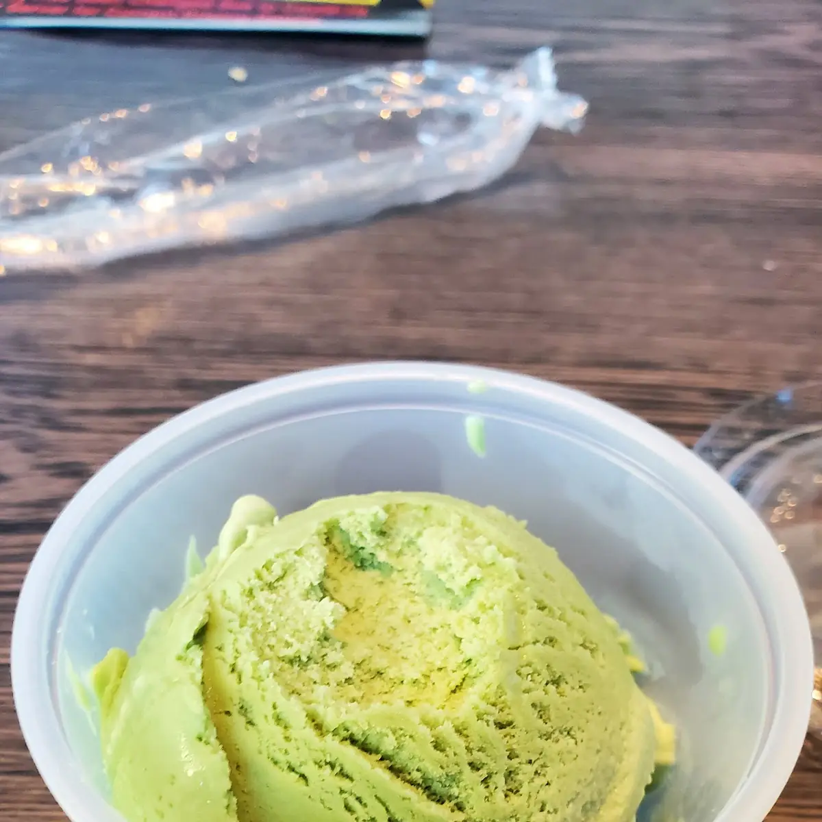 Complimentary Green Tea Ice Cream