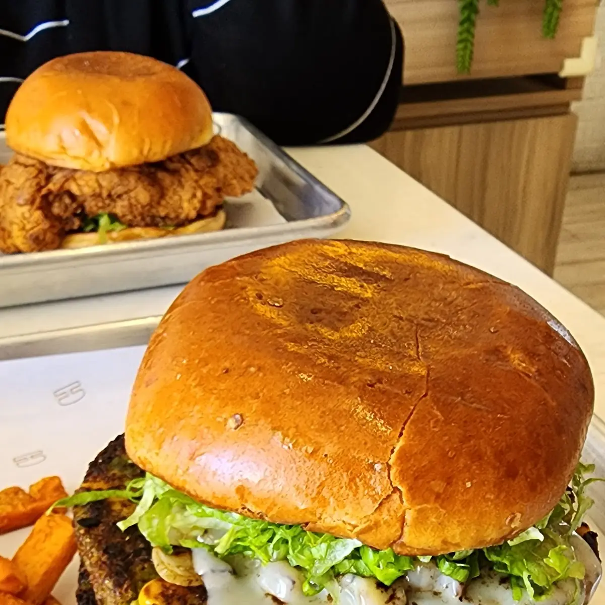 Double Veggie Patty Truffle Burger