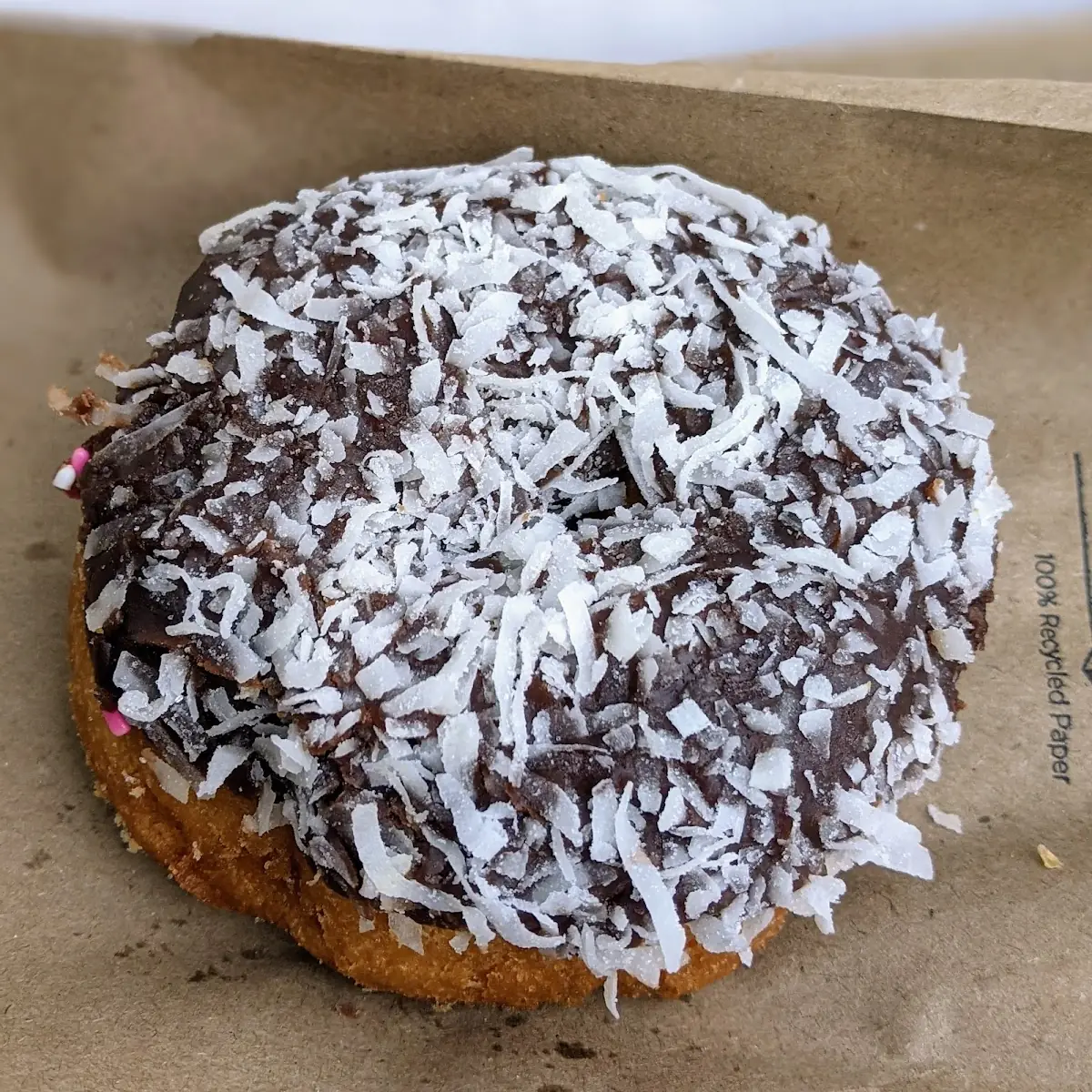 Chocolate Cake Donut with Coconut