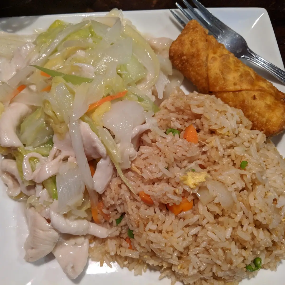 Chicken Chow Mein with Fried Rice