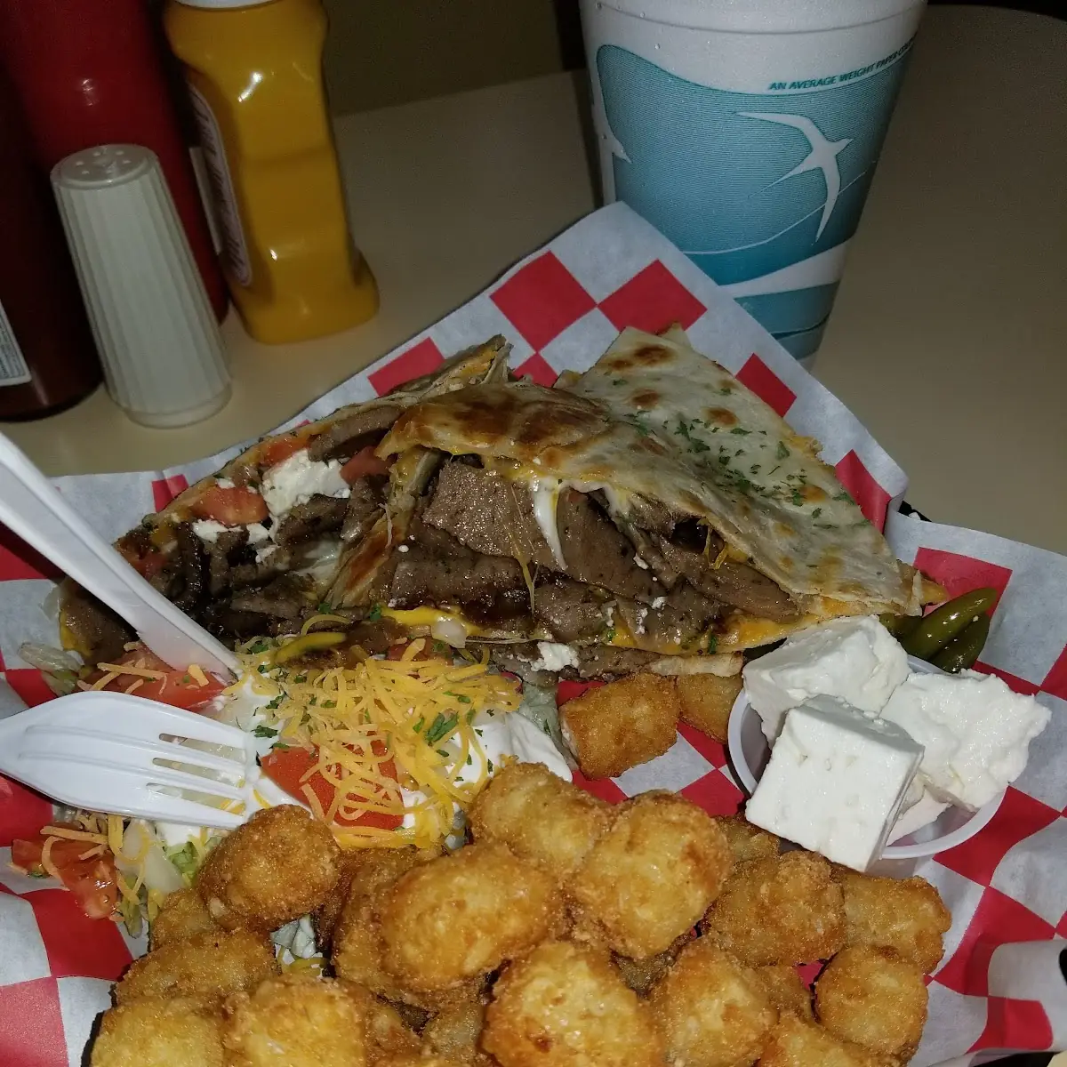 Gyro Quesadilla Platter