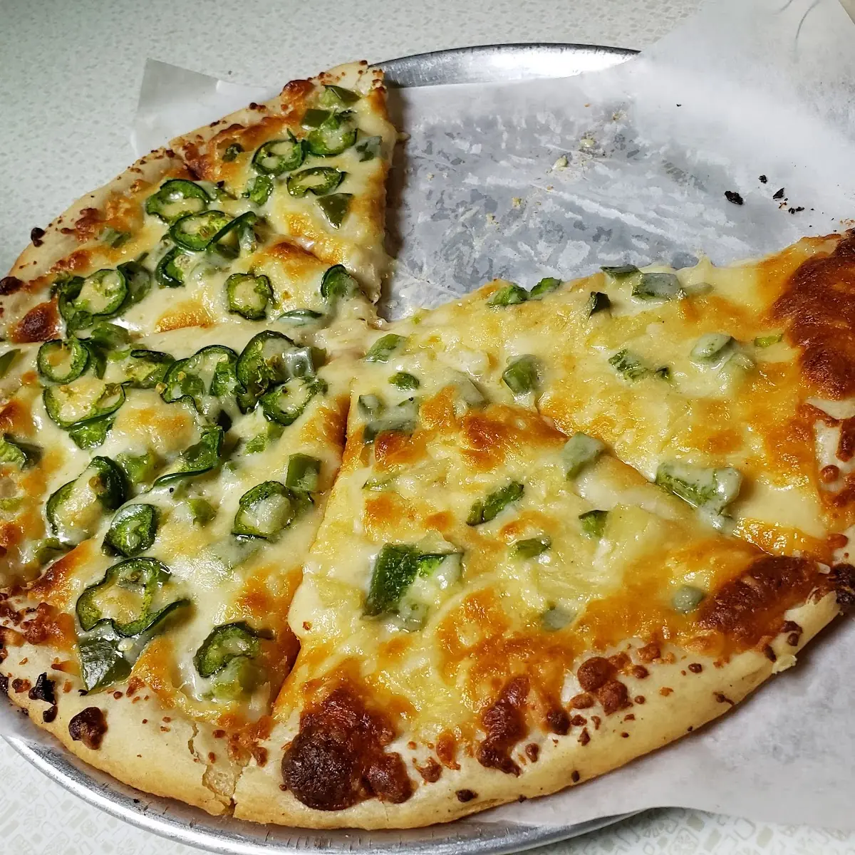 Open Face White Bell Peppers and Jalapenos