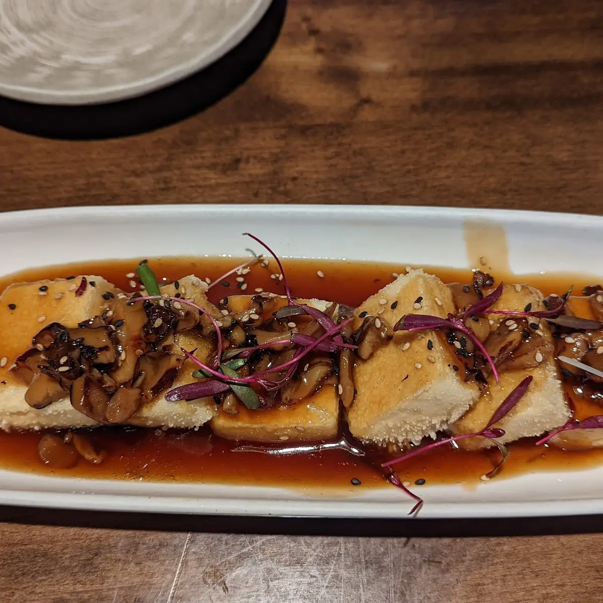 Fried Tofu with Mushrooms