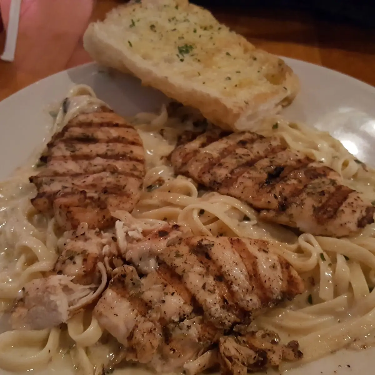 Grilled Chicken Fettuccine Alfredo