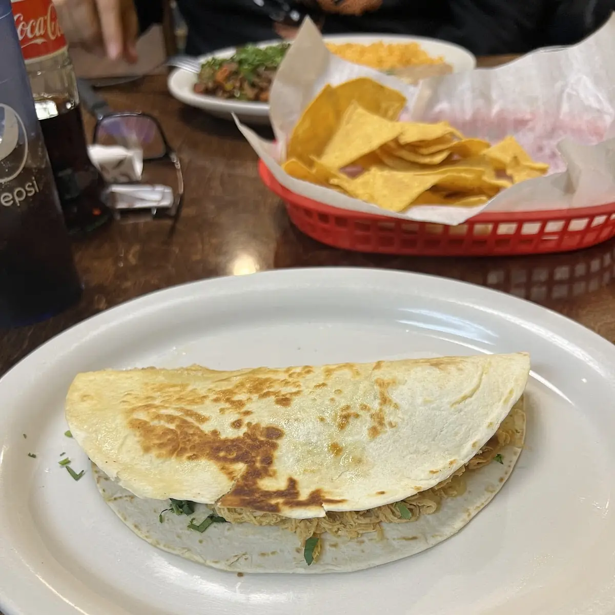 Chicken Quesadilla & Rice