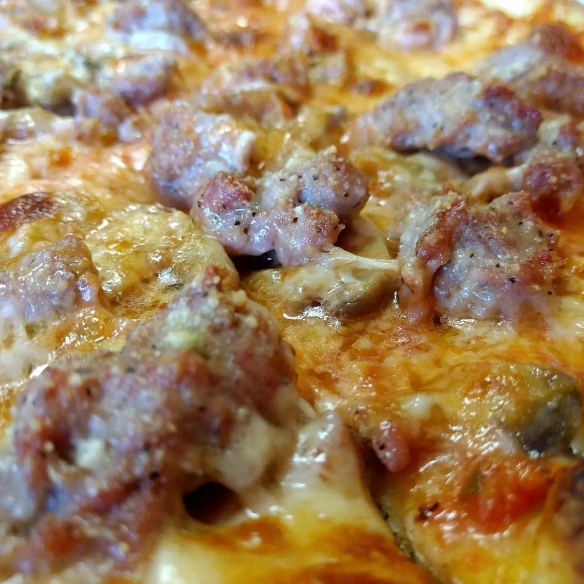 Sausage and Mushroom Pizza