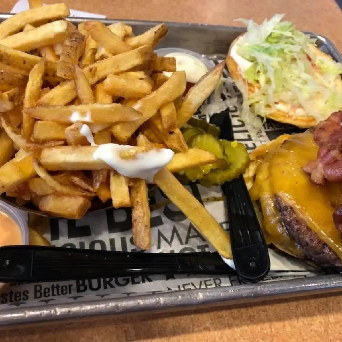 Cheese Burger with Fries
