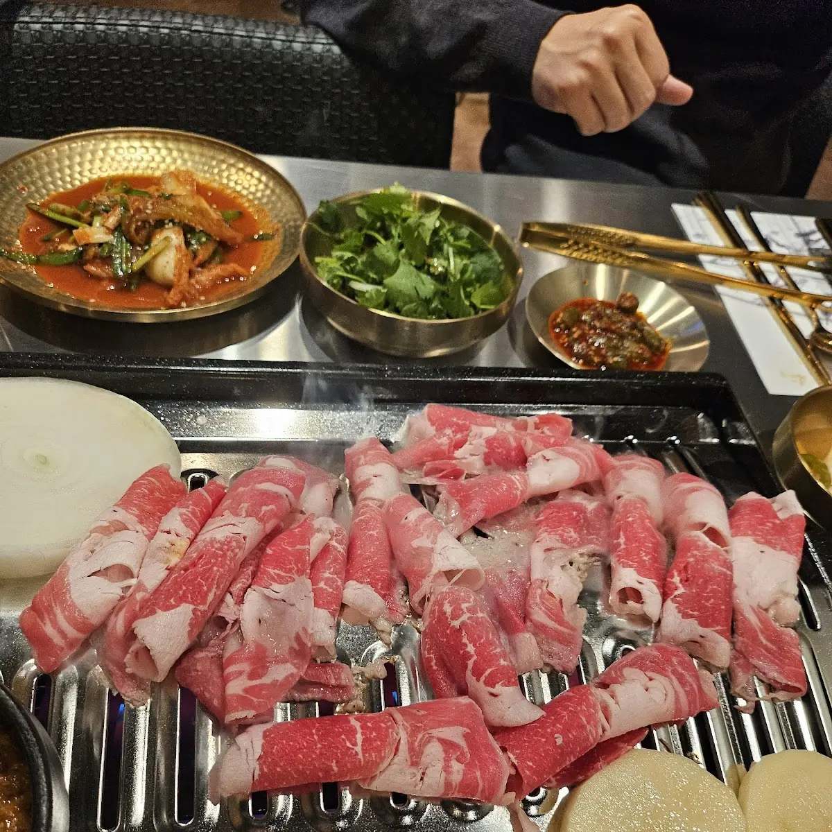 Sliced Beef Grilling