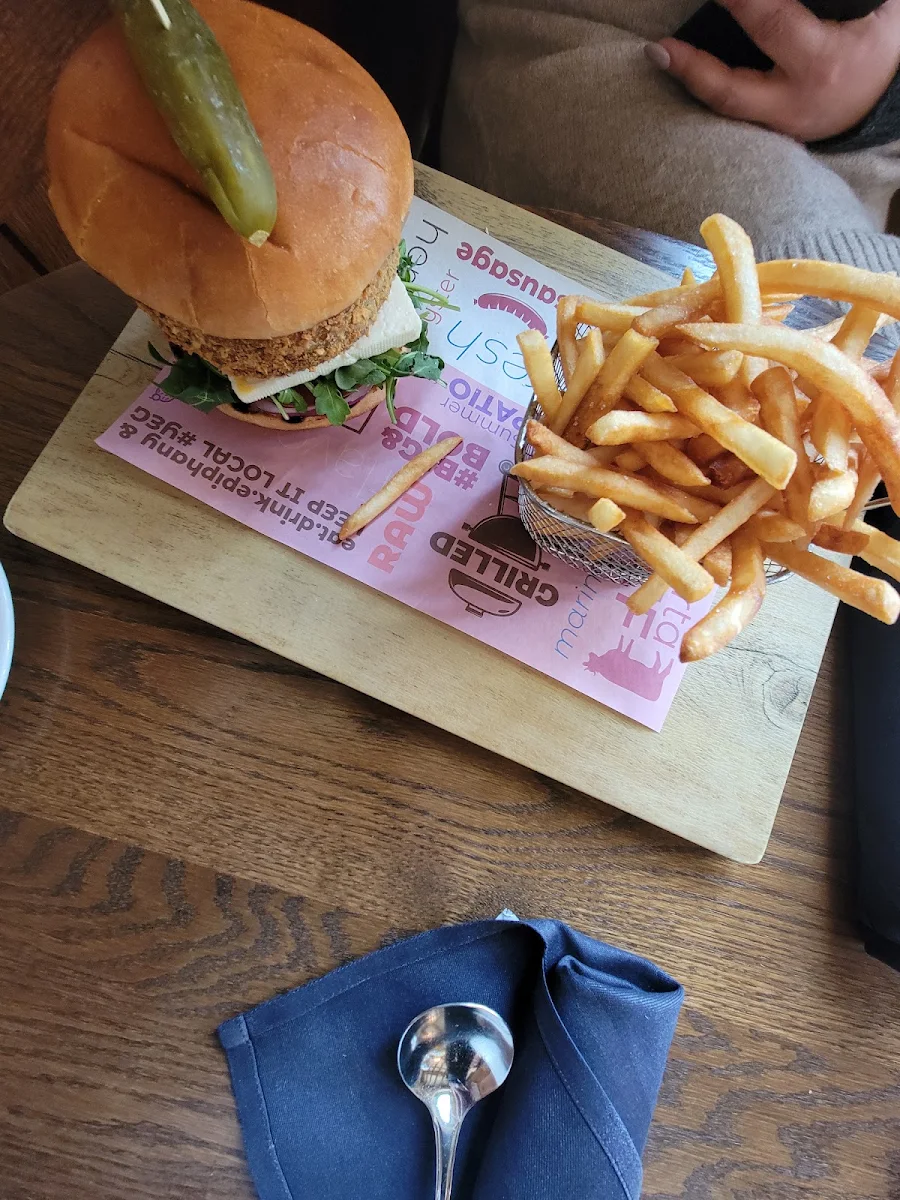 Lentil Burger PB, Confederation Lounge & Patio