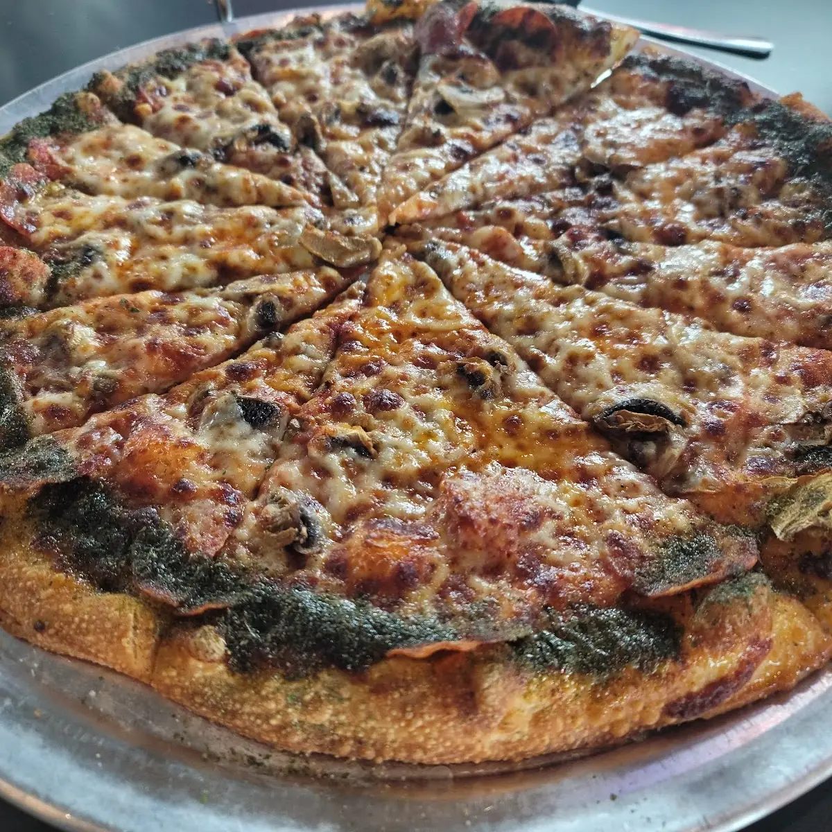 Large Pepperoni and Mushroom Pizza