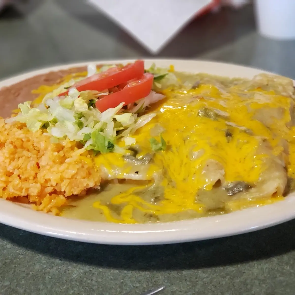 Green Chile Chicken Enchiladas