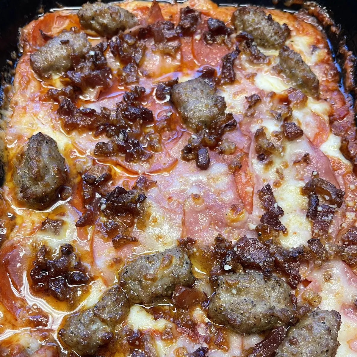 All Meat Pizza Bowl