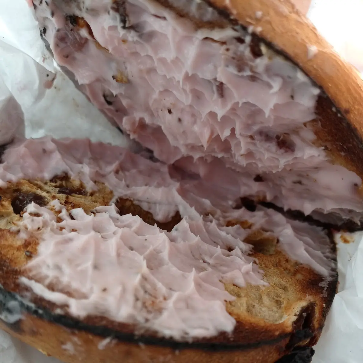 Cinnamon Raisin Bagel with Cream Cheese