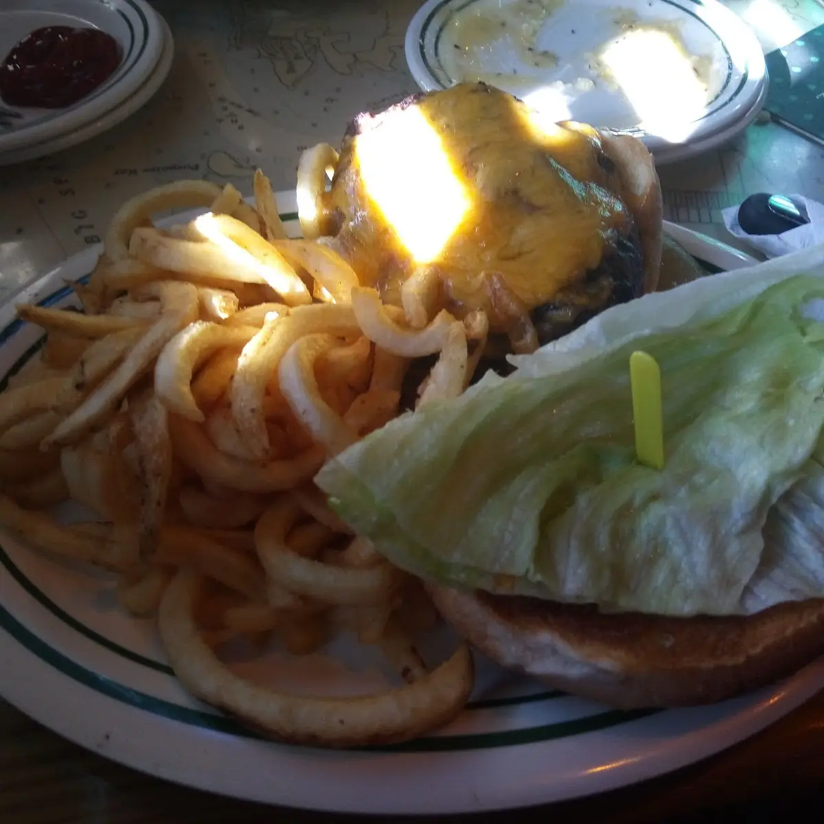 Cheese Burger and Fries